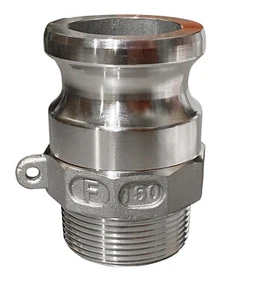 1-1/2 Inch Aluminum Fitting Type F Male Camlock Coupler x Male NPT Thread F150 - Picture 1 of 4