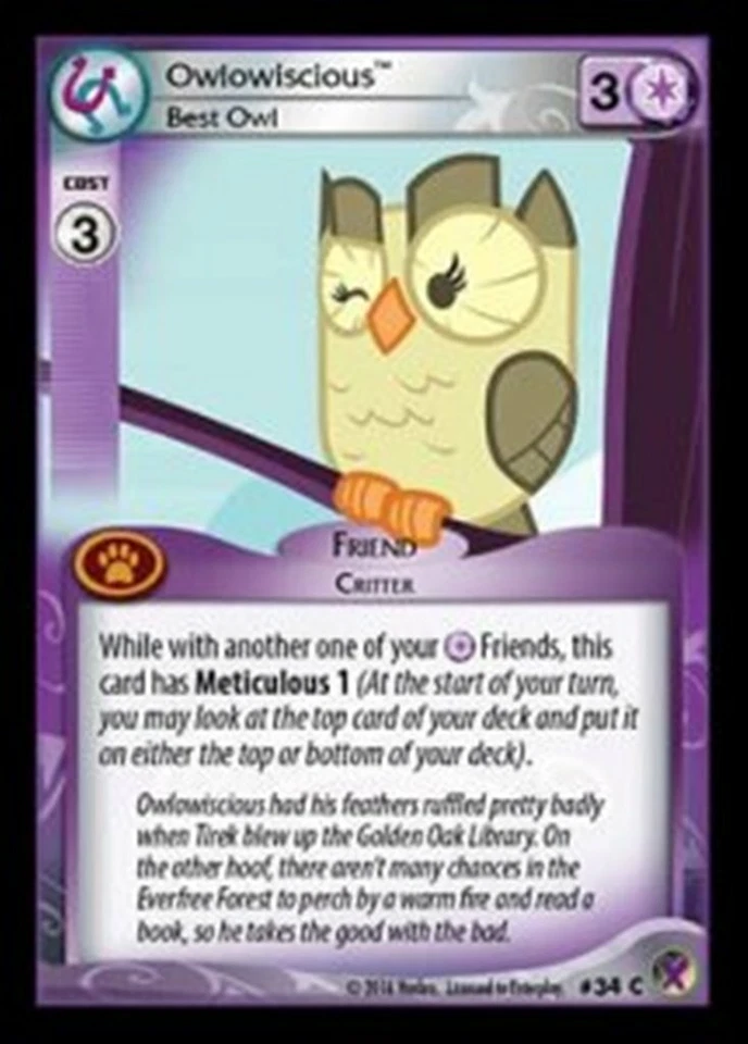 My Little Pony Marks in Time Owlowiscious, Best Owl 34 C x3  MLP CCG - Image 1 of 1