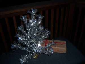 VTG COLLECTOR VTG 2 FT RETRO EVERGLEAM SILVER STAINLESS ALUMINUM XMAS TREE #171 - Picture 1 of 14
