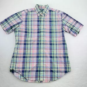 Ralph Lauren Shirt Mens Large Colorful Madras Plaid Button Down Classic Fit - Picture 1 of 7