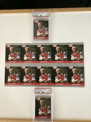 1990 Pro Set - PGA Golf - Jack Nicklaus - Printer Panel with (2) PSA 9 cards - Image 1 of 4