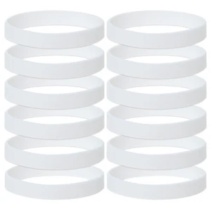 A Dozen Silicone Wristbands Sport Band Rubber Bracelets Multi Color Ever Party - Picture 1 of 21