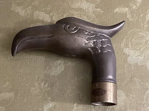 Manija de cabeza de pájaro de latón para bastones para caminar - Imagen 1 de 5