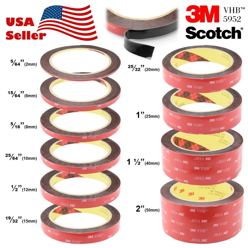 Cinta adhesiva de espuma de doble cara VHB de alta resistencia 5952 cinta de montaje automotriz Foto 1 de 4