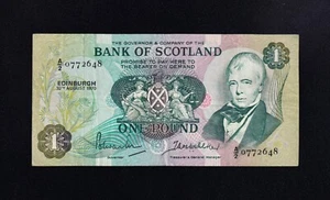F.C. ESCOCIA SCOTLAND , 1 LIBRA 1970 , B/C+ ( FINE+ ) , P.111a . - Picture 1 of 2