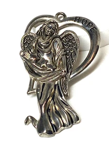 Gorham Silber Teller Engel Weihnachtsschmuck Hoffnung 3,5" - Bild 1 von 7