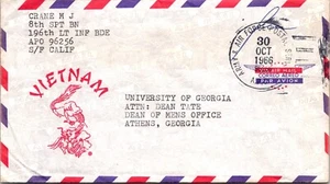 UNITED STATES 1966 POSTAL APO ILLUSTRATED COVER ARMY & AIR FORCE POSTAL SERVICE - Picture 1 of 2