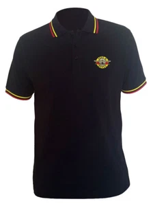 Guns N Roses Classic Logo Black Polo Shirt OFFICIAL - Picture 1 of 1