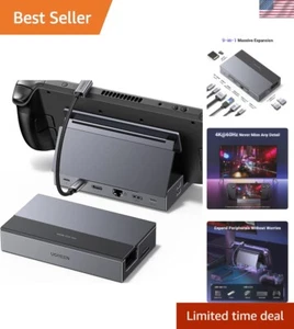 Steam Deck Dock 9-in-1 USB C Dockingstation mit klappbarem Ständer, 4K@60Hz HDM... - Bild 1 von 9