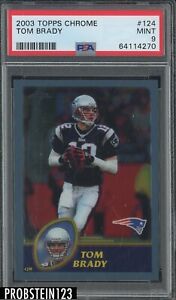 2003 Topps Chrome #124 Tom Brady New England Patriots PSA 9 MINT