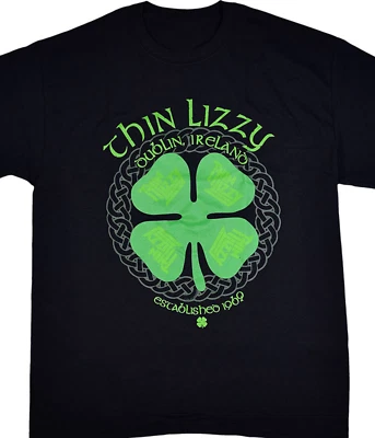 Rare Thin Lizzy Band Cotton Gift For Fan T-Shirt Black All Size Unisex S3133 - Image 1 of 3