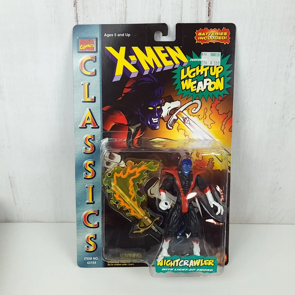 Marvel Comics X-men Classics Nightcrawler Light-up Weapon Toy Biz 1996 100