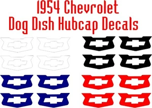 1954 CHEVY HUBCAP 150 210 Dog Dish coupe convertible sedan delivery DECAL SET - Picture 1 of 11