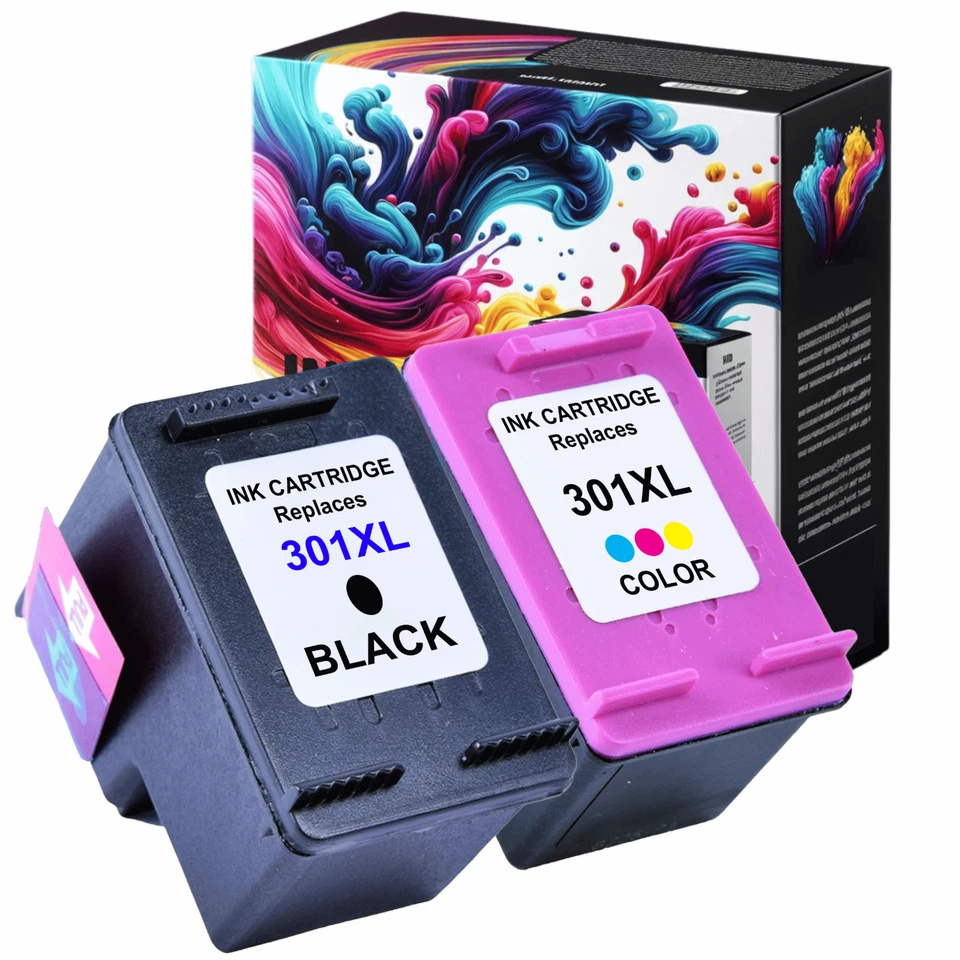 Druckerpatronen für HP 301 XL Deskjet 1050 2540 2050 A 3050 Envy 4500 4504 5530 - Bild 1 von 4