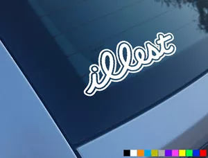 ILLEST V2 CAR STICKERS JDM DRIFT JAP FUNNY DECALS VINYL CUT HONDA CIVIC - Picture 1 of 3