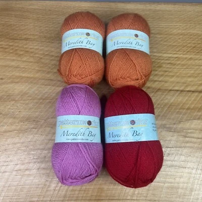 Patternworks Meredith Bay Yarn 4 Skein Lot Various Colors Pink Orange Red 50g/ea - Image 1 of 4
