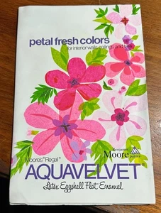 Vintage 1972 Benjamin Moore Paint Brochure Samples Ephemera Color Aquavelvet - Picture 1 of 4