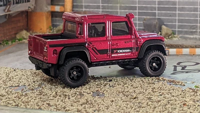 Hot Wheels Land Rover Defender HW DIRT 10/10 '15 Red - Custom Wheel Swap - Image 1 of 4
