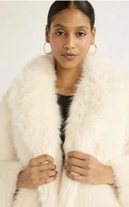 Scoop Damen Oversize Kunstfell Jacke, Whisper White MEDIUM - Bild 1 von 4