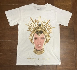 Beyoncé Cowboy Carter 2025 Tour Golden Crown, Spurs Country White Tee, Size S - Picture 1 of 3