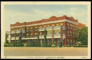 HOTEL RUSHER - BRINKLEY, ARK POSTKARTE - Bild 1 von 1