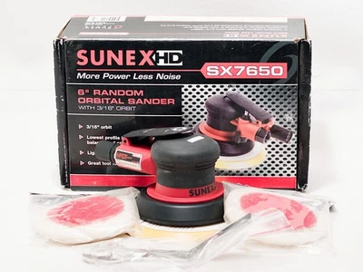 Sunex HD 7650 6 英寸随机轨道空气砂光机棕榈砂光机开箱 — 第 1/4 张图片