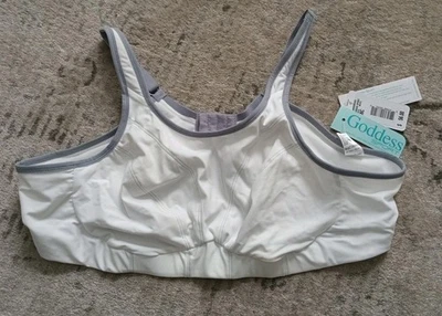 SUJETADOR DEPORTIVO GODDESS SPORTS BLANCO/GRIS COPA SUAVE/SIN CABLES TALLA 48C Foto 1 de 4