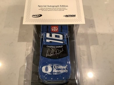 AUSTIN HILL AUTOGRAPHED 2021 TOYOTA TUNDRA UNITED RENTALS DIECAST W/COA & CARD - Image 1 of 4