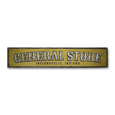 General Store City State, Custom Store - Rustic Distressed Wood Sign - Image 1 of 2