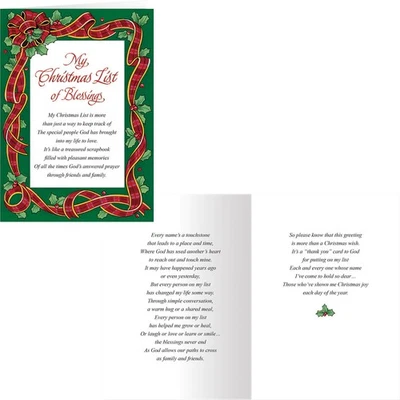 HOLIDAY PEAK My Christmas List Christmas Card Set of 20