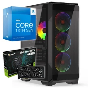 BSG Raptor Gaming-Computer i5-13GEN 32GB 1TB SSD GeForce RTX 4060 8GB Win11 - Afbeelding 1 van 12