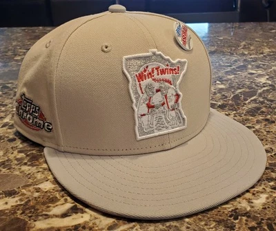 NEW Minnesota Twins 2022 Lids Exclusive Topps Chrome Mitchell & Ness Hat 7 3/8 - Image 1 of 4
