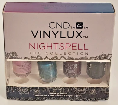 Juego de esmalte de uñas CND Vinylux Mini 4 piezas de larga duración colección NightSpell Night Spell Foto 1 de 4