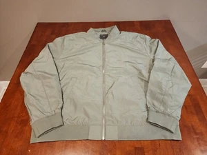 NWT H&M Olive Green Full Zip Bomber Jacket Size 2XL - Picture 1 of 11