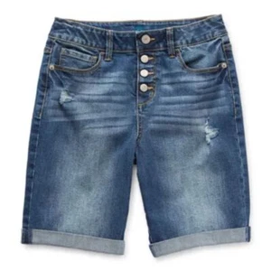 Thereabouts Big Girls Adaptive Stretch Fabric Denim Shorts Sizes 16.5 P, 18.5 P - Picture 1 of 3