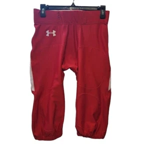 Under Armour Men's Red Football Training Compression Capri Crop Pants Size Large - Picture 1 of 10