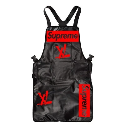 Delantal de peluquero, delantal de salón, delantal de corte de pelo, delantal negro, delantal de peluquero profesional Foto 1 de 2