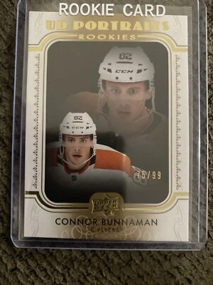 19/20 Upper Deck Series 2 UD Portraits Rookies Gold /99 #P-55 Connor Bunnaman - Image 1 of 2