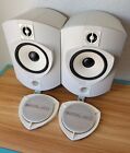 B&W Bowers & Wilkins Rock Solid Sound Bookshelf Speakers White w/Stands Tested