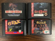 Streets of Rage 2 - Mortal Kombat 2 - 6 pak - WF Rumble - Genesis Game Lot