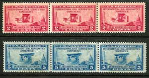 SC #649 #650 MOG NH Strips of 3 Aeronautics Conference 1928 US 63F41 - Bild 1 von 1