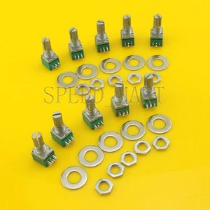 10 pz Amplificatore audio B100K sigillato doppio potenziometro albero 15 mm 6 pin - Foto 1 di 4