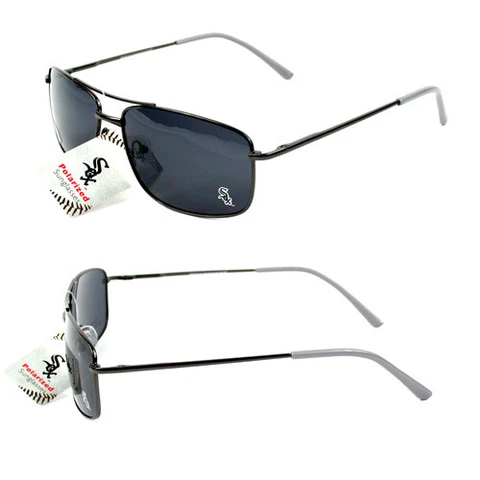 CHICAGO WHITE SOX POLARIZED, PROTECTIVE, GUNMETAL AVAITOR SUNGLASSES Cover