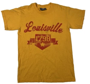 Vintage Steve & Barry's Louisville Kentucky 1798 Tee Yellow Adult Small 90s Y2K - Picture 1 of 4
