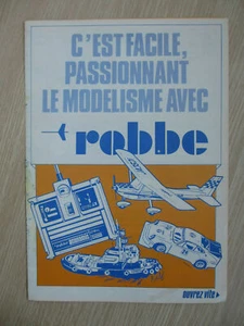 VINTAGE ANCIEN DEPLIANT ROBBE MODELISME MODELLSPORT 4 pages - Picture 1 of 3