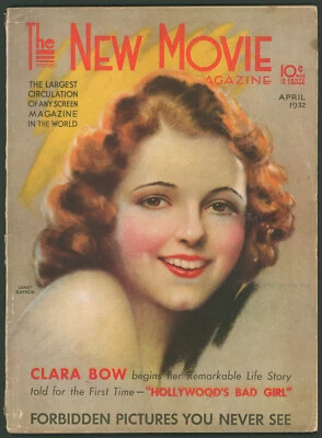 The New Movie April 1932 Janet Gaynor~Clark Gable~Valentino~Pola Negri~Tarzan - Image 1 of 4