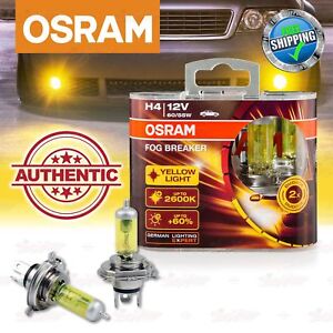 H4 OSRAM FOG BREAKER 2600K GELB Yellow NEBEL LICHT Scheinwerfer Halogen Lampen