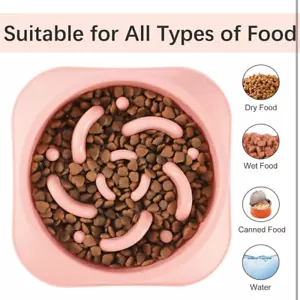 MateeyLife Slow Feeder Dog Food Bowl Puzzle Interactive Slows Down Eating - Picture 1 of 6