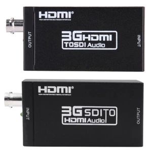 HDMI Extender Over SDI Coaxial Cable Video Audio Adapter Transit Receive 1080P - Picture 1 of 11