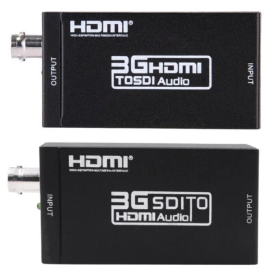 HDMI Extender Over SDI Coax Cable Video Audio Transitter Receiver 1080P Adapter - Image 1 of 4